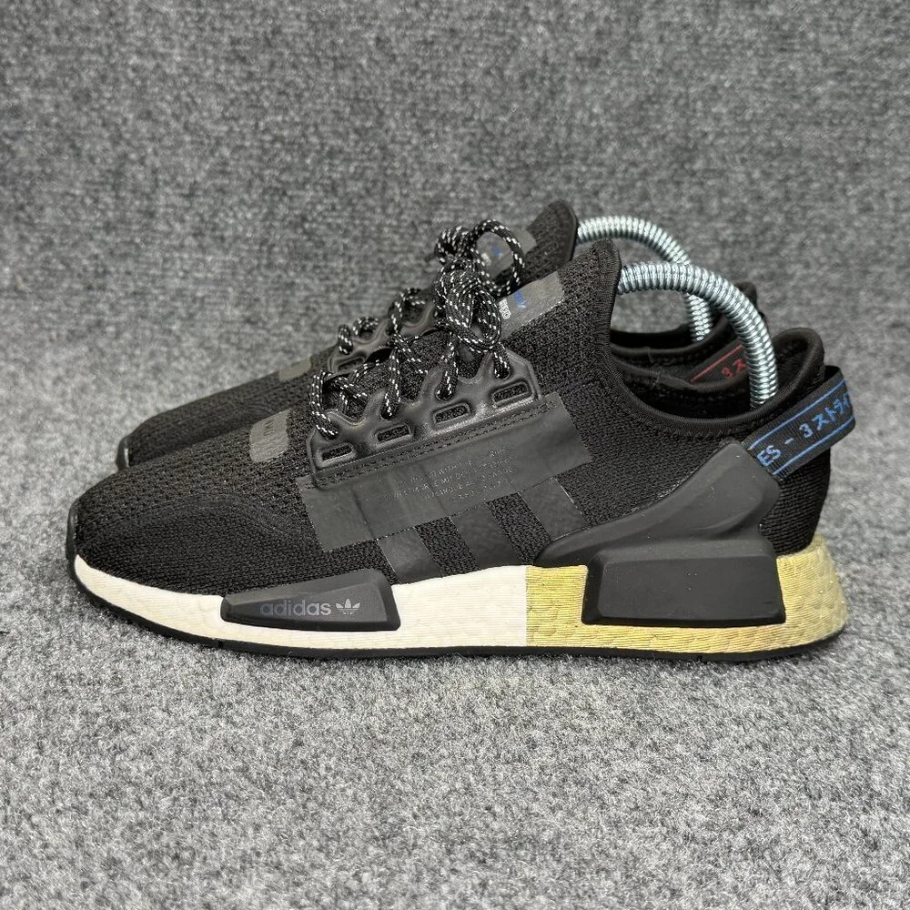 Adidas NMD R1 V2 Running Shoes Boys Size 6 Black Retro Athletic Training Sneaker